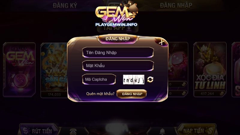Đăng nhập Gemwin nhanh chóng với 3 bước đơn giản