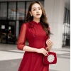 Mẫu áo dài thêu hoa đẹp mới nhất 2026: Hướng dẫn chọn vải tinh tế
