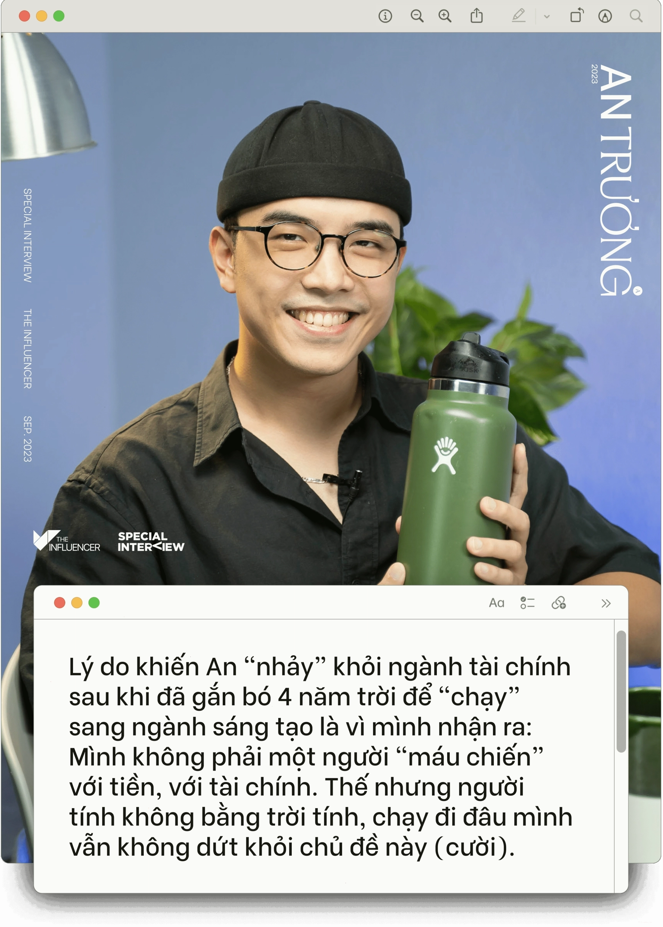An Trương, nhà sáng tạo nội dung trên TikTok