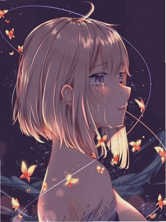 Ảnh anime khóc cười đầy tâm trạng, thể hiện sự phức tạp trong cảm xúc
