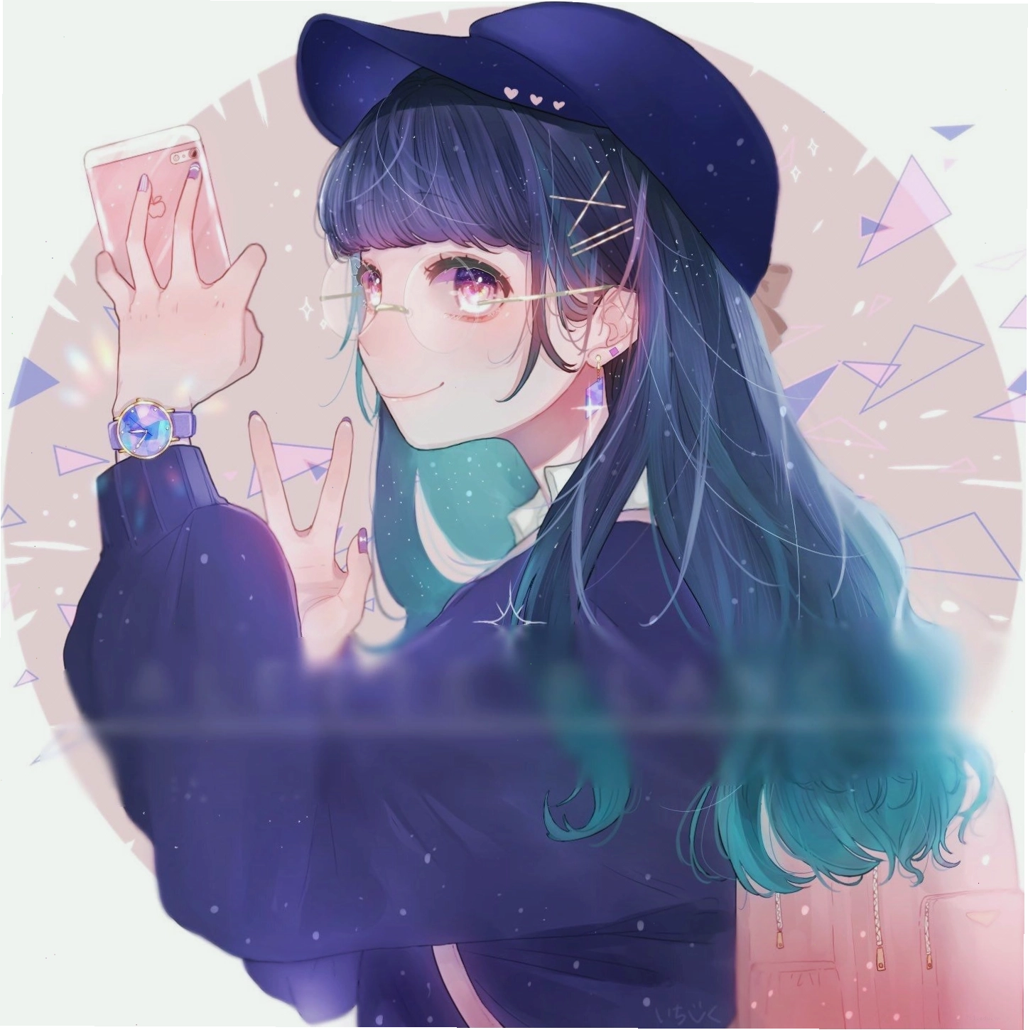 Ảnh minh họa anime cô gái với biểu cảm suy tư