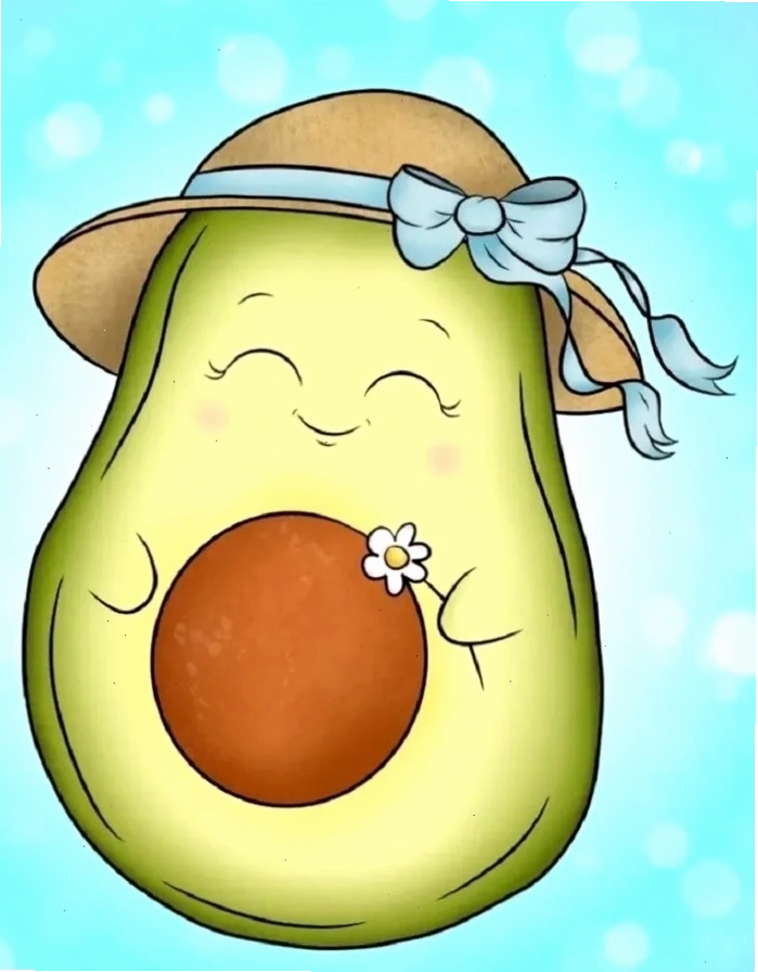 Ảnh quả bơ chibi đáng yêu