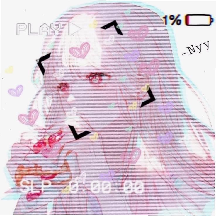 Anime nữ tóc hồng với phong cách mơ màng, có chút suy tư