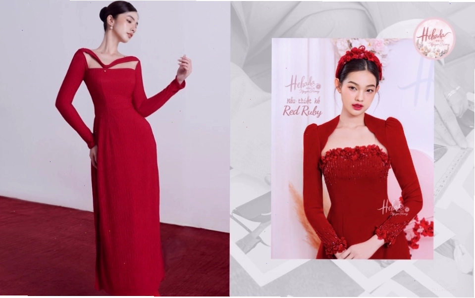 Áo dài cách tân với chi tiết cutout táo bạo