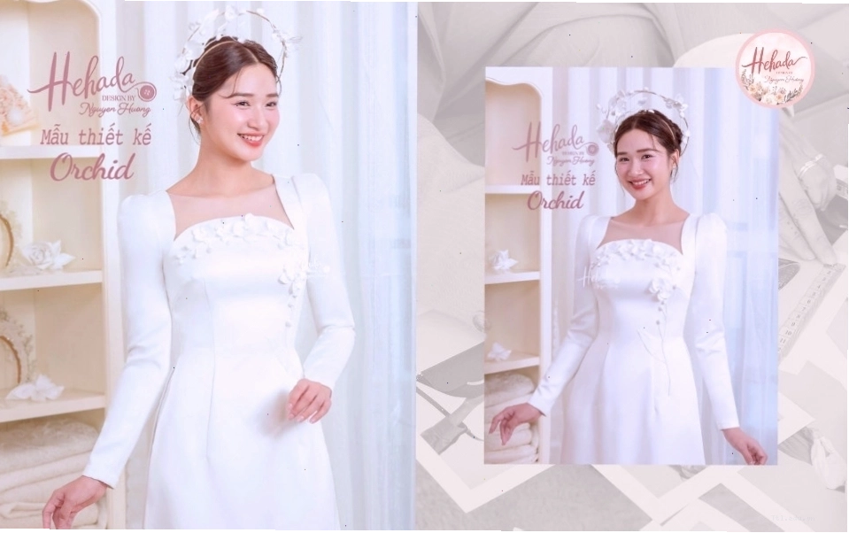 Áo dài cổ vuông độc đáo