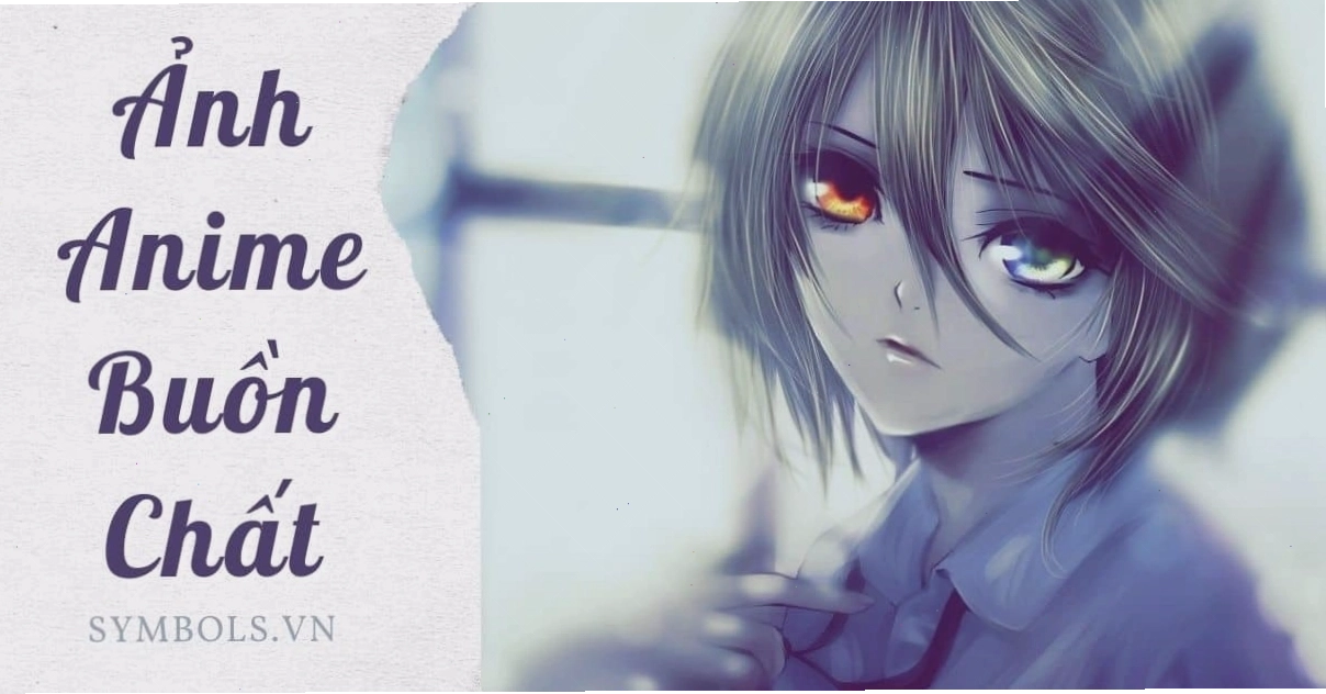 Avatar anime nam buồn với ánh mắt chất chứa tâm sự