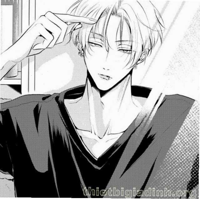 Avatar anime nam với ánh mắt sắc lạnh và mái tóc vuốt ngược