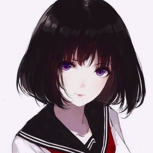 Avatar anime nữ dễ thương với kính và biểu cảm tinh nghịch