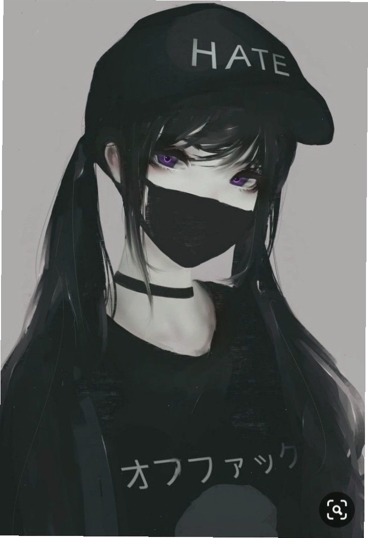 Avatar anime nữ ngầu ác quỷ với đôi mắt đỏ rực