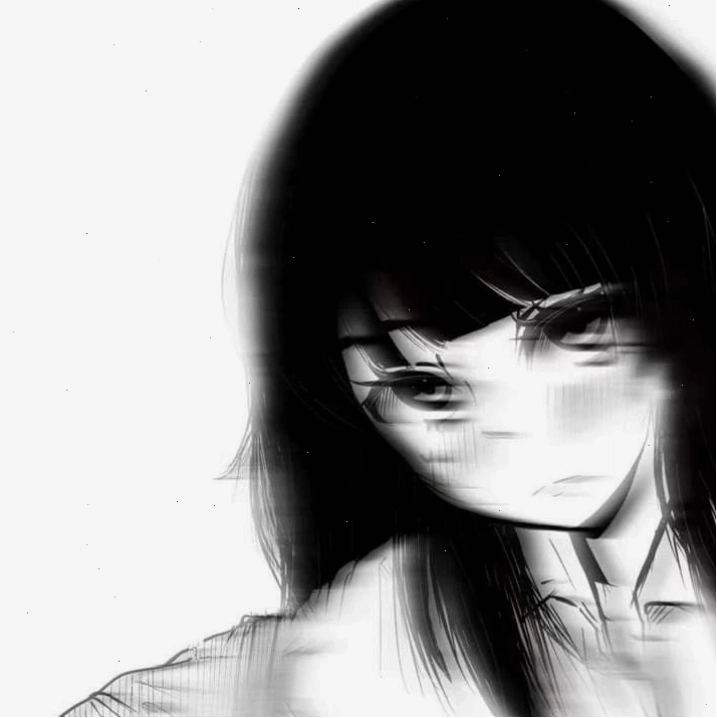 avatar anime trắng đen