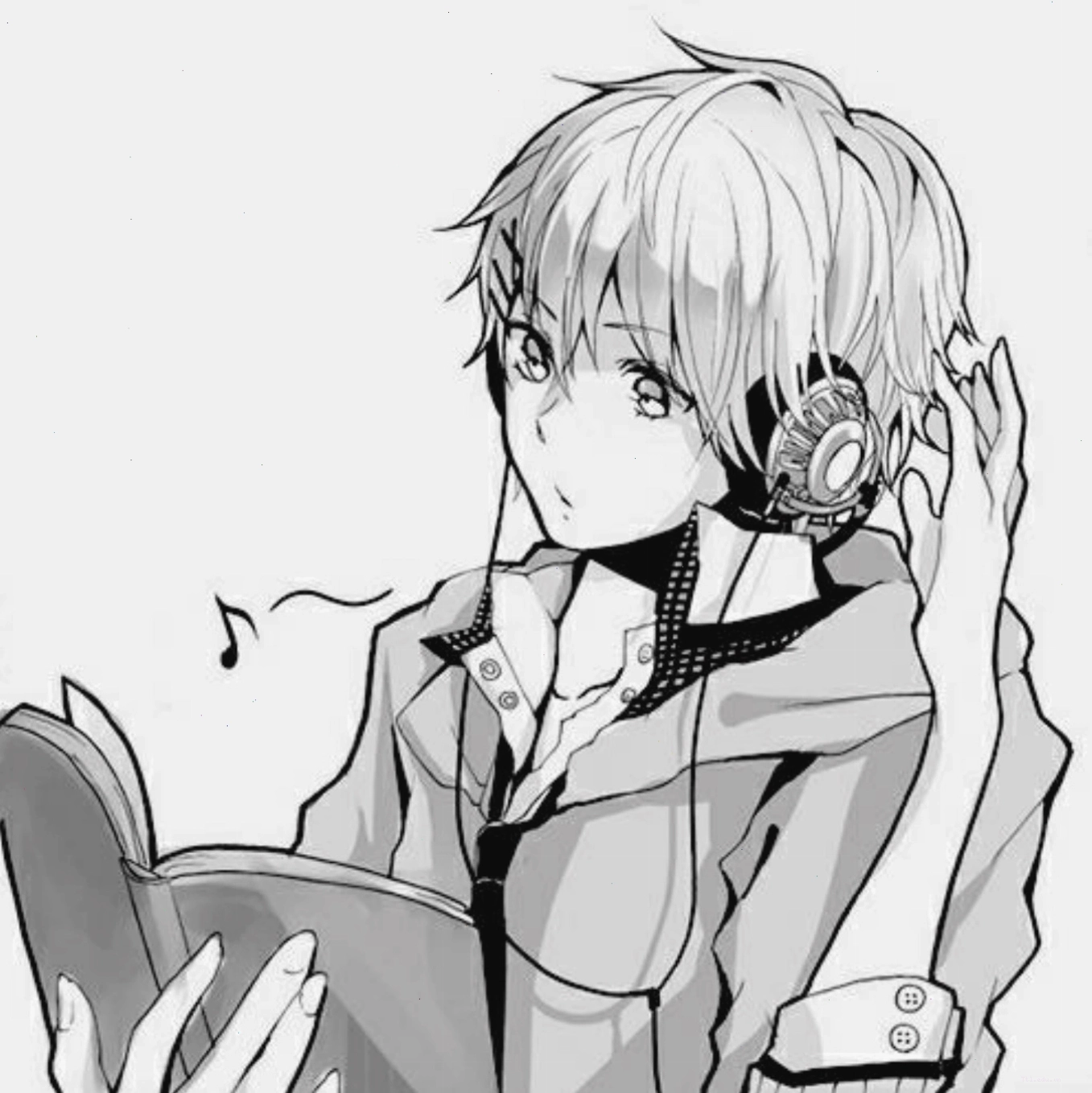 Avatar anime trắng đen thể hiện sự cá tính và bí ẩn