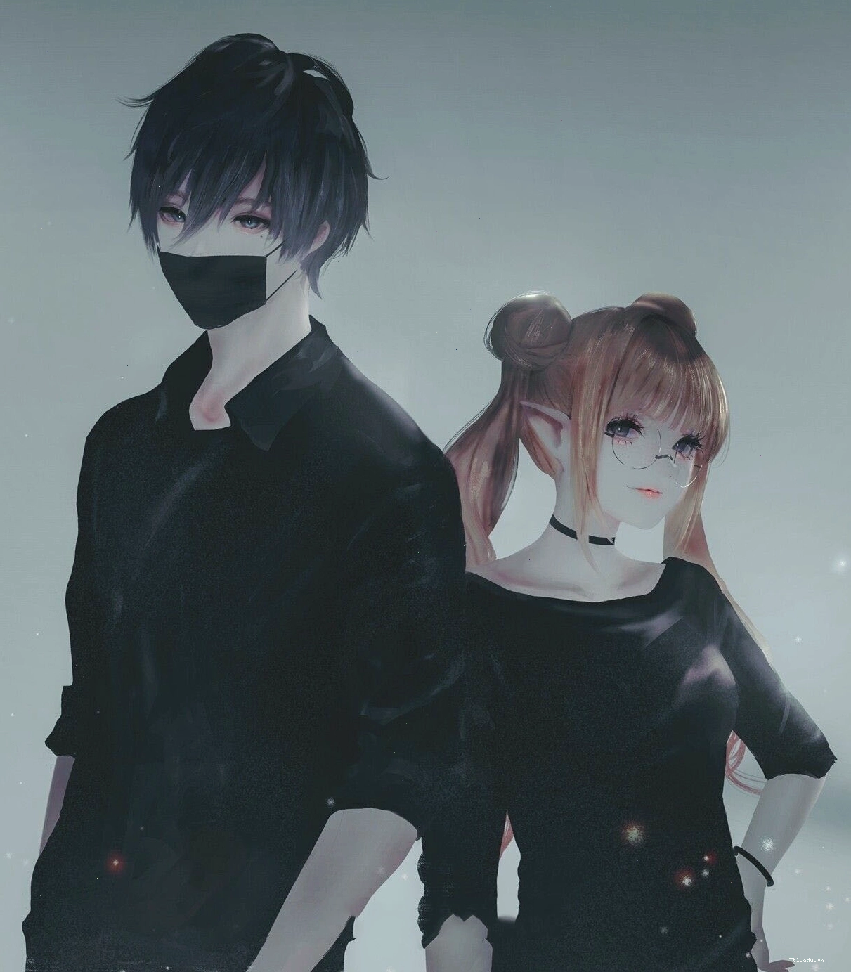 Avatar đôi anime ngầu nam nữ cá tính