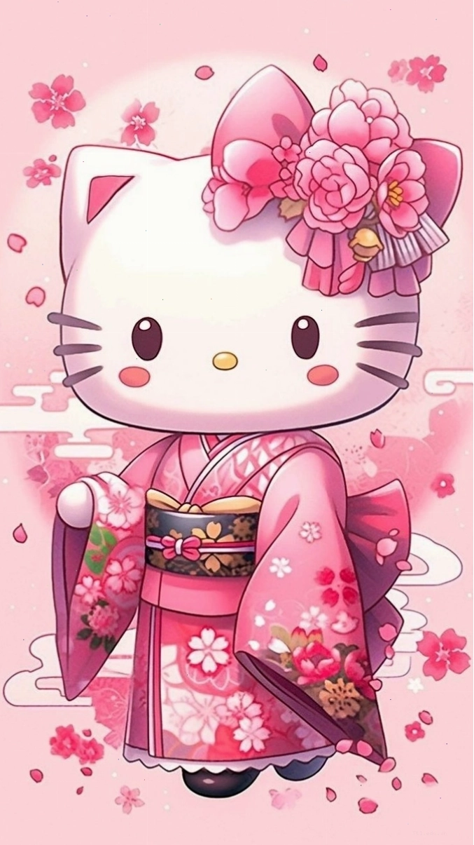 Avatar đôi Hello Kitty với trái tim