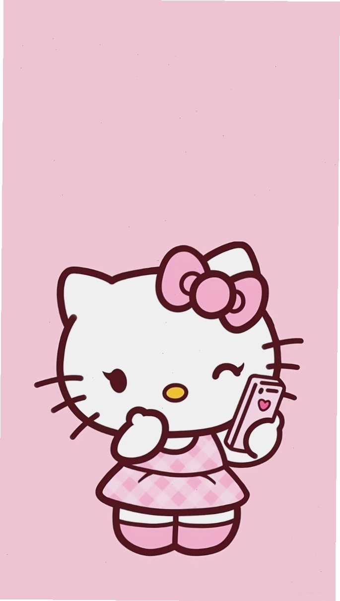 Avatar Hello Kitty đơn giản với dòng chữ 'I Love You'