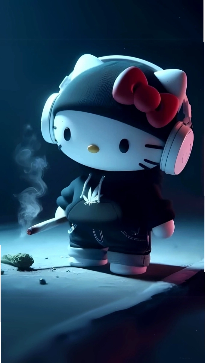 Avatar Hello Kitty phiên bản ngầu với kính râm và áo khoác