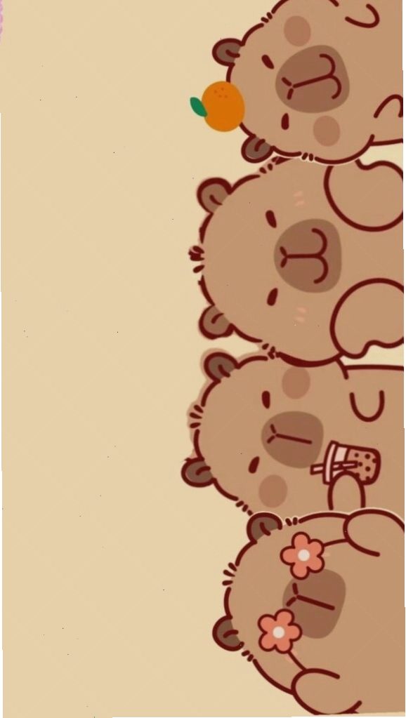Avatar vô tri meme Capybara xếp hàng dễ thương