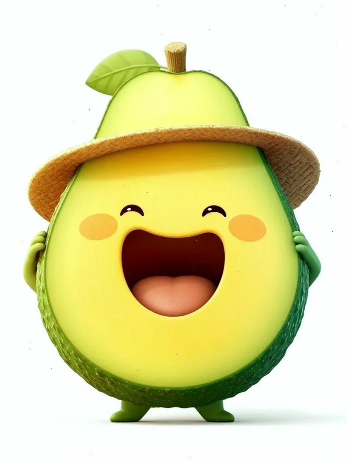 Avt ảnh quả bơ chibi vui vẻ