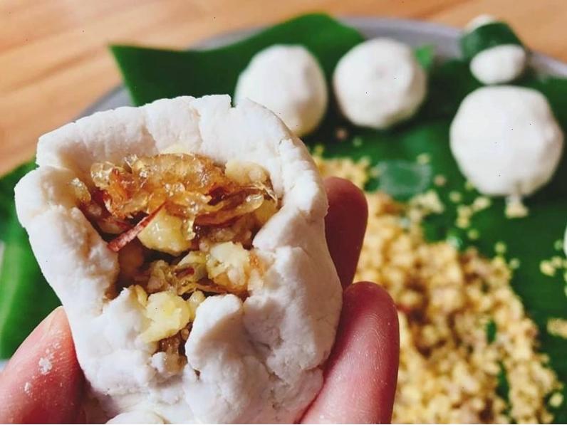 Bánh sắn gói lá chuối đẹp mắt