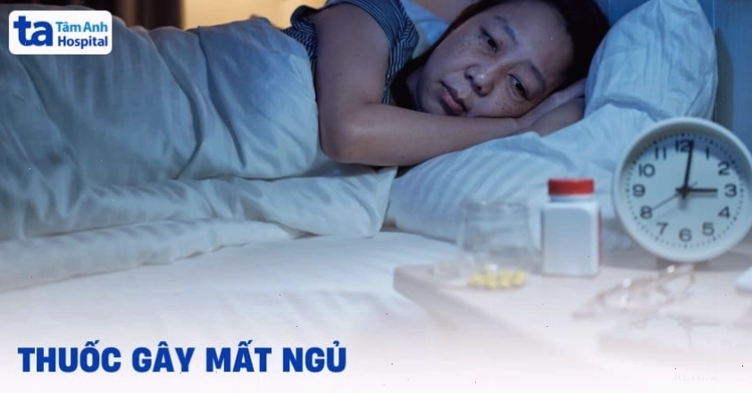 Biểu đồ minh họa các loại thuốc gây mất ngủ phổ biến