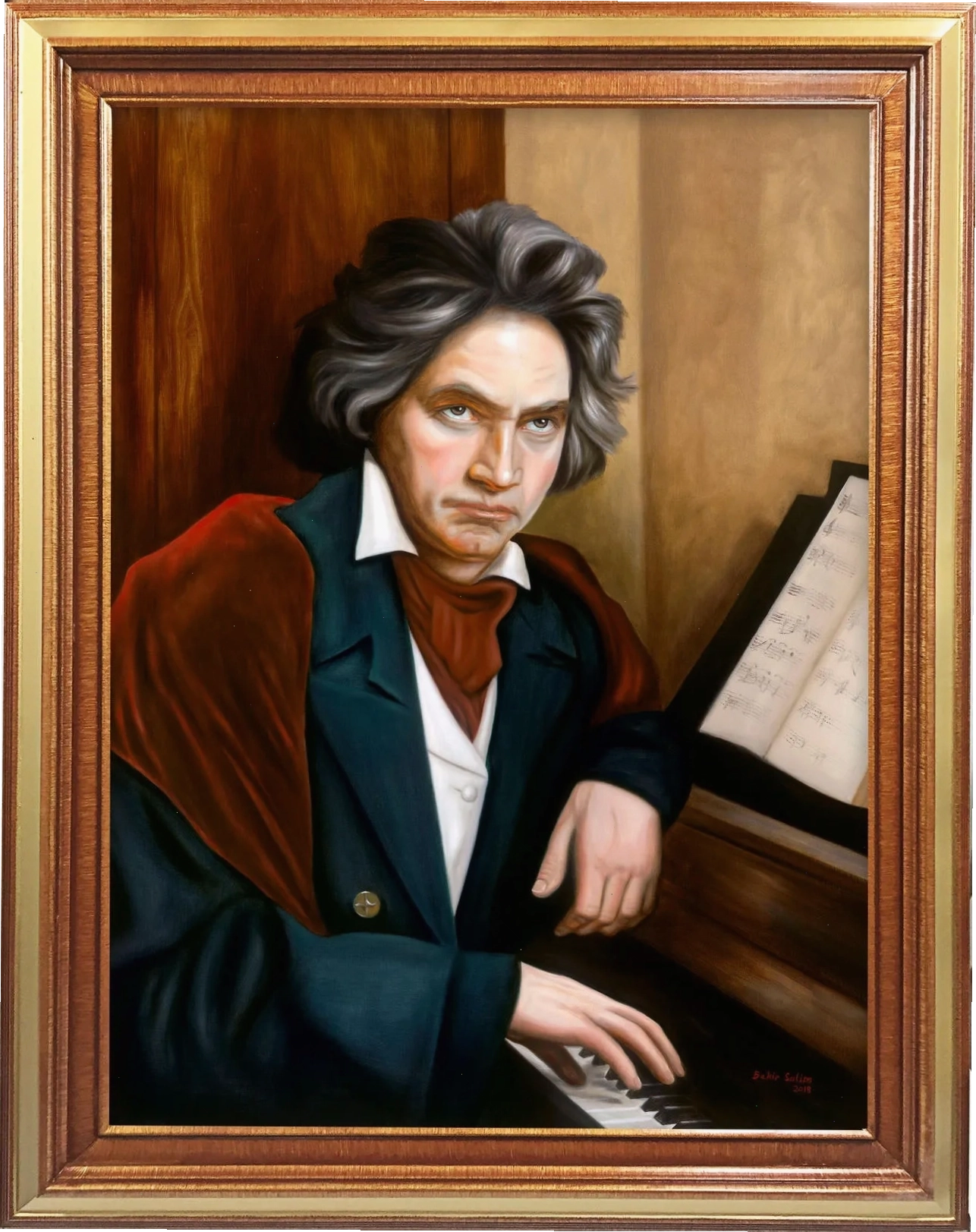 Bức tranh khắc họa sự kiên cường của Beethoven khi sáng tác dù bị điếc