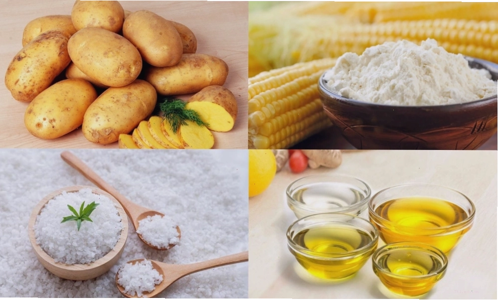 Các nguyên liệu cơ bản để làm khoai tây chiên