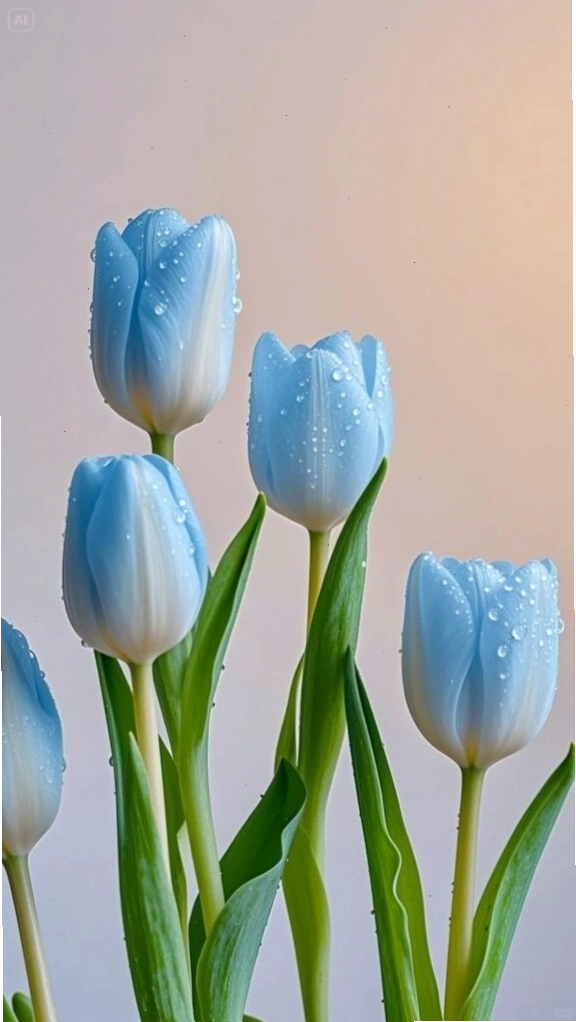 Cận cảnh một bông hoa tulip màu tím trang nhã