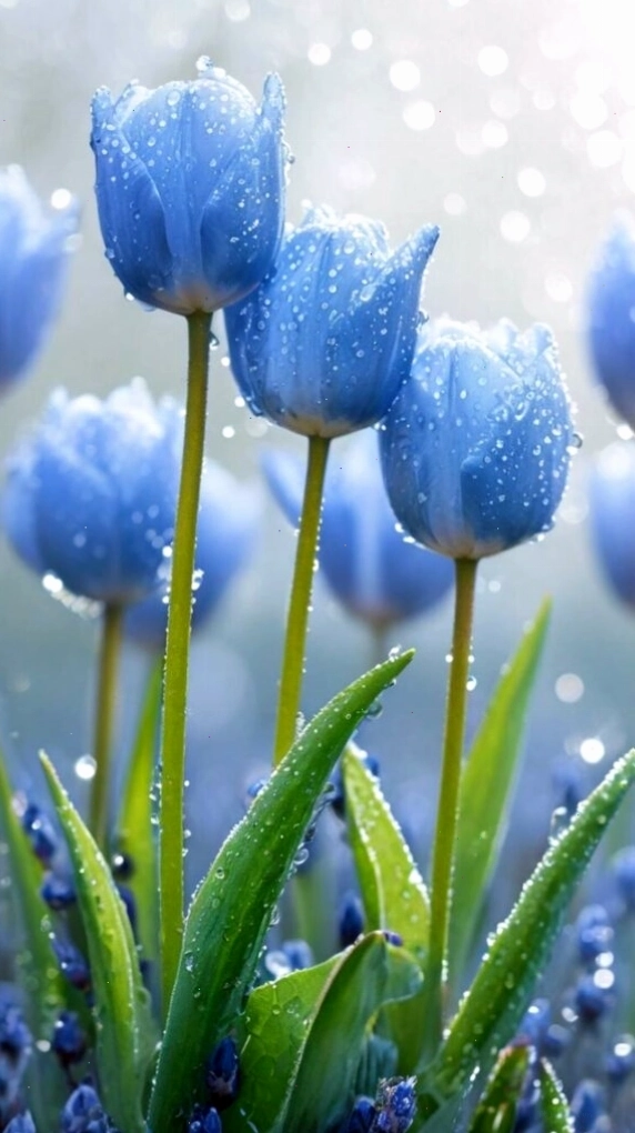 Chủ đề avatar hoa tulip theo phong cách tối giản