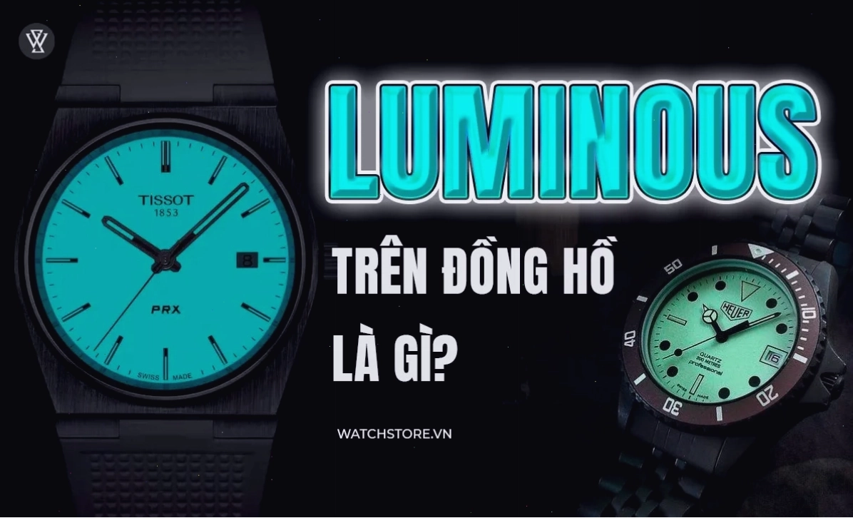 Cọc số và kim phủ dạ quang cho phép đọc giờ rõ ràng trong tối