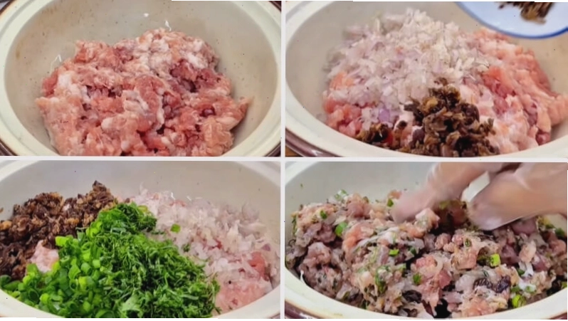 Cuốn chả thịt vào lá lốt