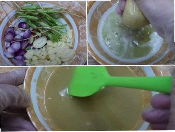 Gói chặt giò dăm bông bằng lá chuối hoặc màng bọc thực phẩm