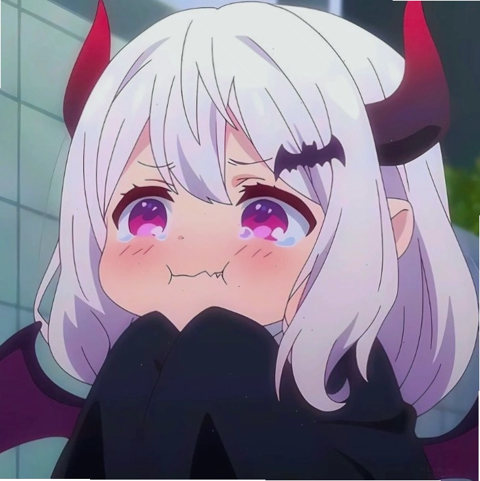 Hình ảnh ác quỷ anime chibi nữ dễ thương với đôi mắt to tròn
