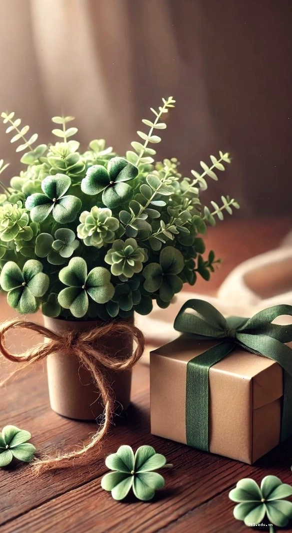 Hình nền cỏ 4 lá màu vàng rực rỡ