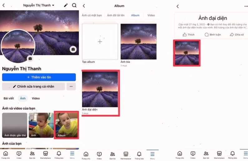 Hướng dẫn các bước cài đặt avatar Facebook mặc định cho điện thoại