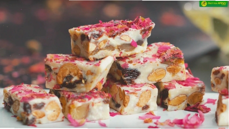 Kẹo nougat thành phẩm đẹp mắt và hấp dẫn