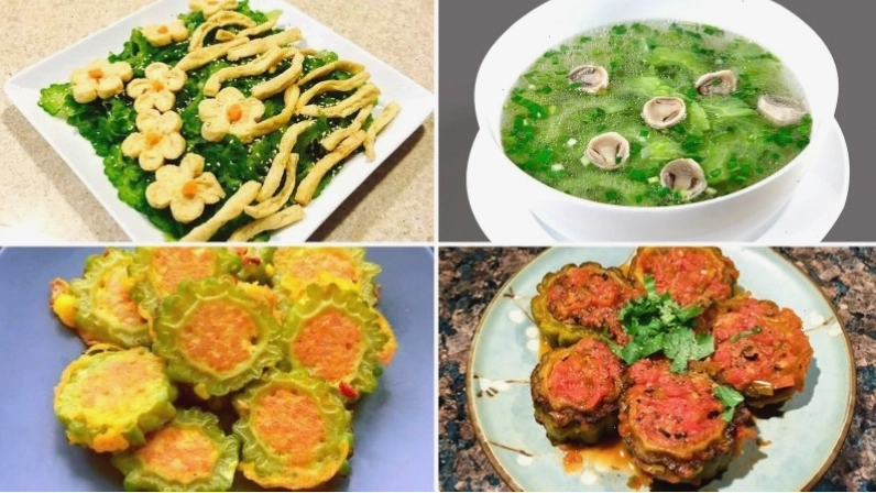 Khổ qua nhồi đậu hũ hầm sốt cà chua