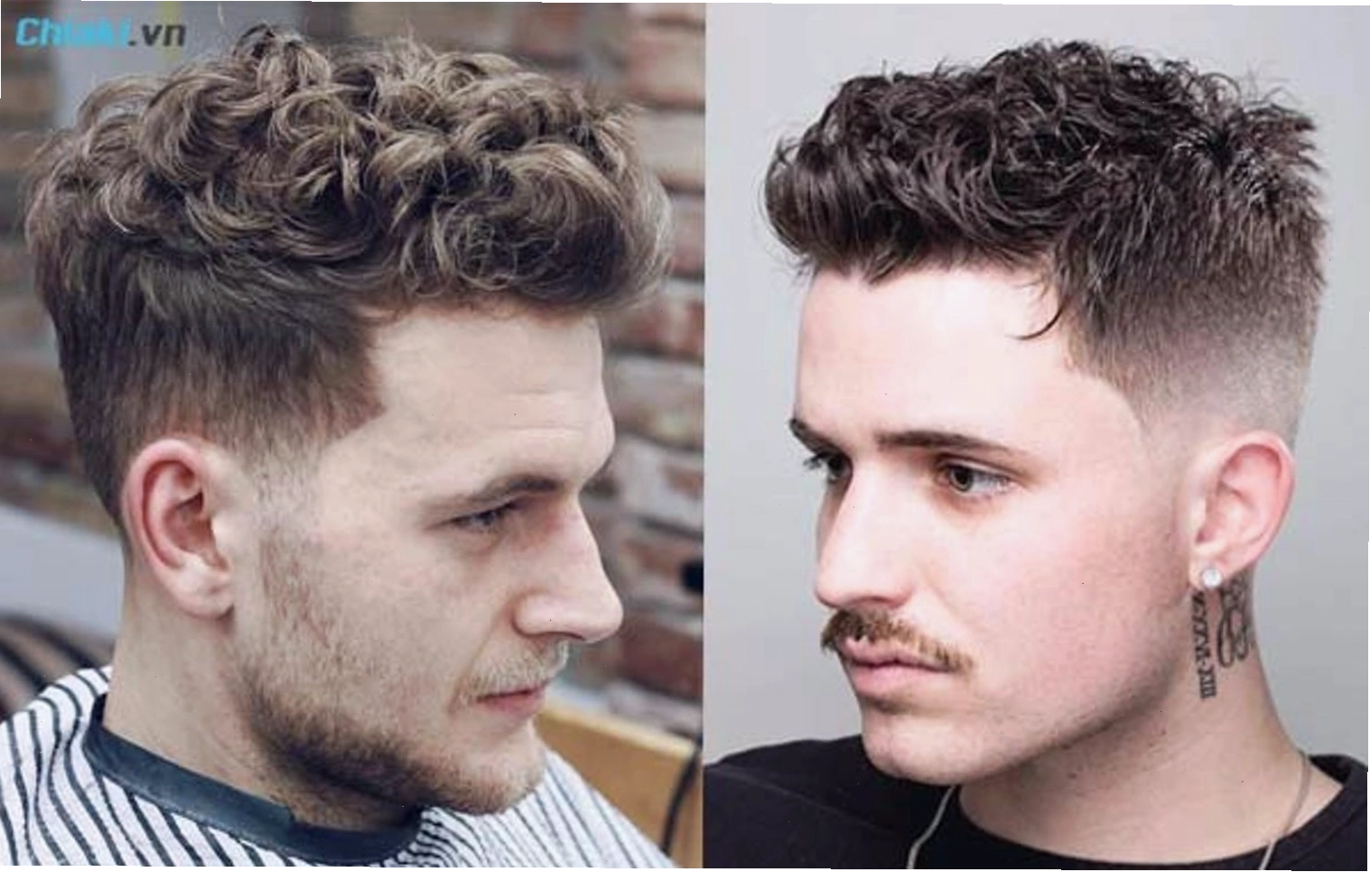 Kiểu tóc nam uốn Messy Curly Quiff đầy cá tính