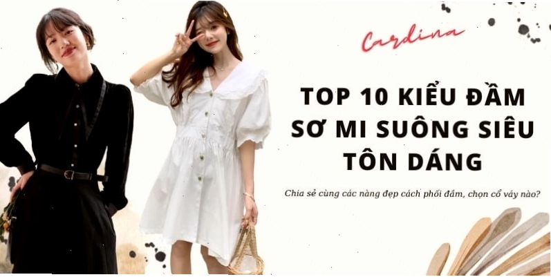 Mẫu đầm sơ mi suông dáng rộng màu trắng tinh khôi