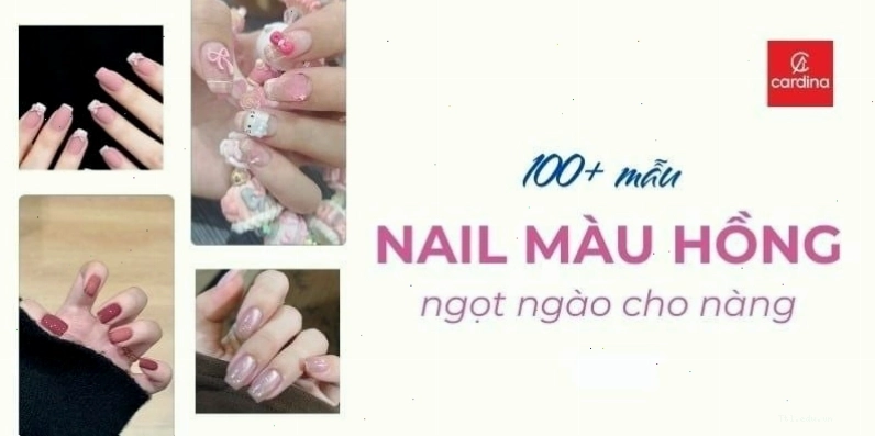 Mẫu móng tay đẹp nhẹ nhàng màu hồng pastel sơn trơn