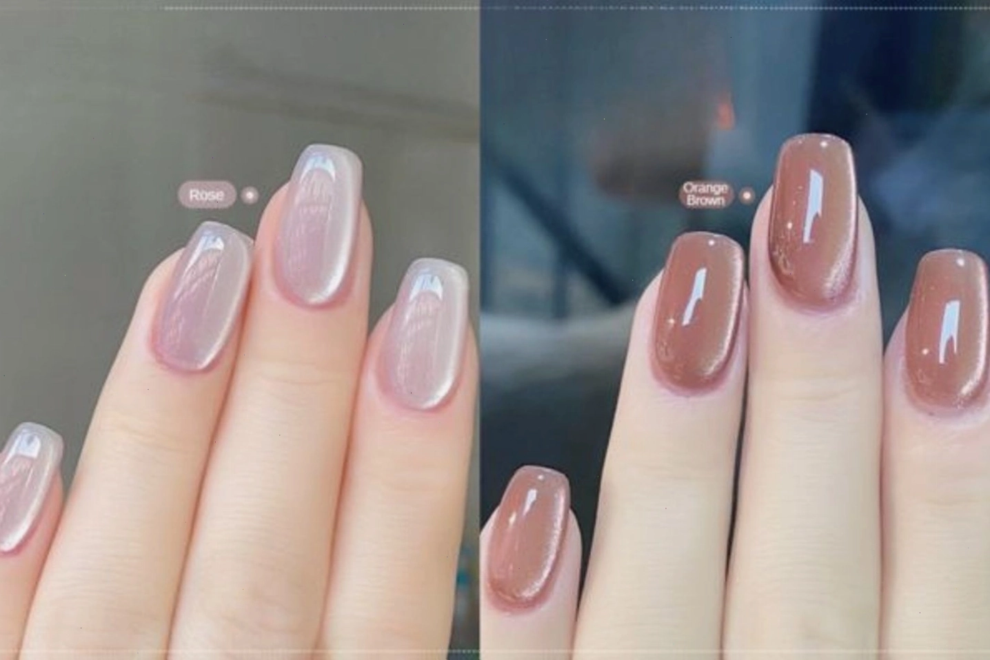 Mẫu sơn móng tay mắt mèo phản quang nổi bật dưới ánh sáng