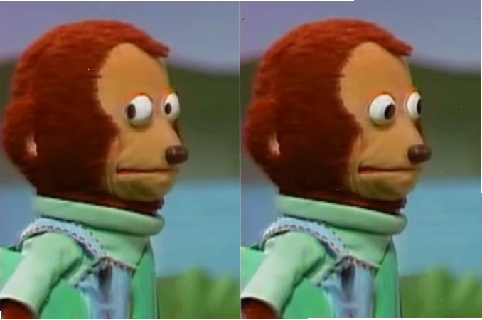 Meme em bé liếc mắt với ánh mắt sắc lẹm đầy biểu cảm