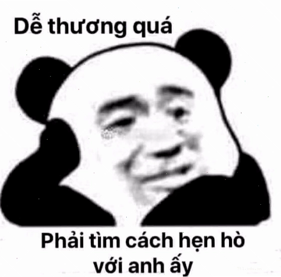 Meme gấu trúc Trung Quốc tỏ vẻ mê trai