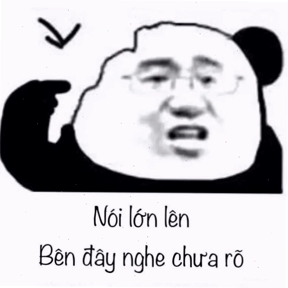Meme gấu trúc Trung Quốc vẻ mặt không nghe rõ