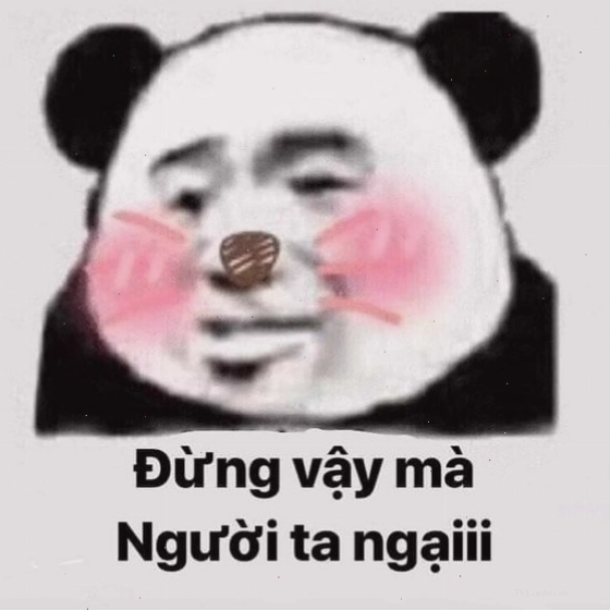 Meme gấu trúc Trung Quốc vẻ mặt ngại ngùng