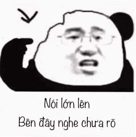 Meme gấu trúc với biểu cảm giả vờ không nghe thấy