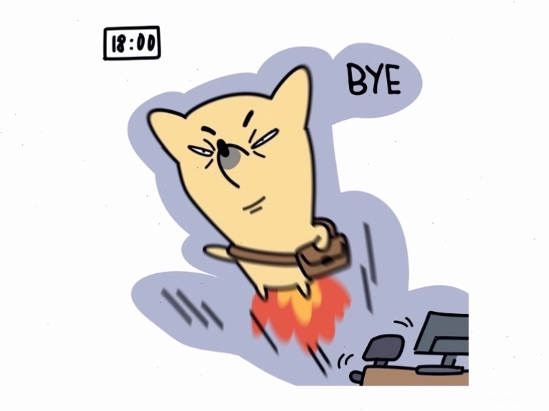 Meme hài hước mô tả bản thân sau 18 giờ làm việc