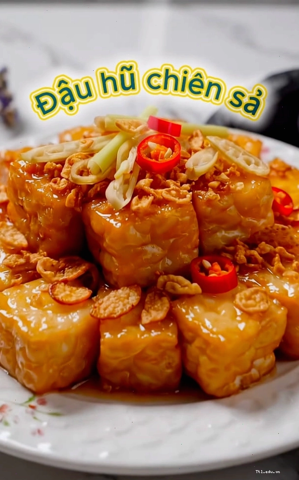 Món đậu hũ chiên sả ớt ngon tuyệt