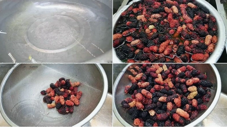 Món hạt đác rim dâu tằm với màu sắc bắt mắt