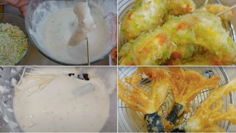 Món mực tôm chay chiên vàng giòn hấp dẫn