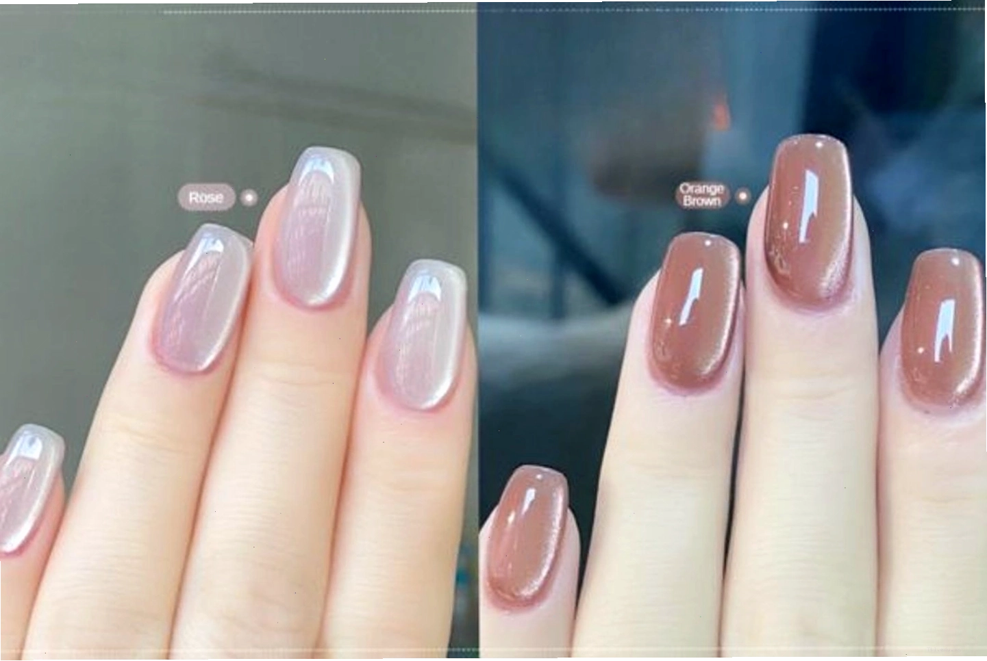 Móng tay mắt mèo phản quang lấp lánh dưới ánh sáng
