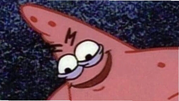 Patrick với nụ cười nham hiểm trong meme